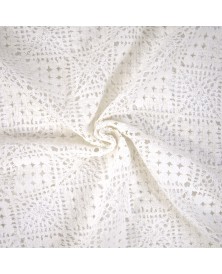 Tela de encaje Crochet con diseño cuadrado