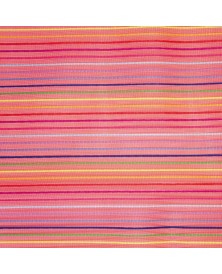 Tela Tejido de rejilla de rayas multicolor Coral