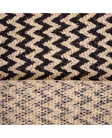 Tejido punto 100 % papel raffia Black & White