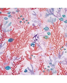 Tela de Rayon Red Seabed