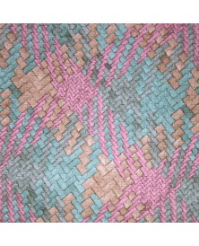 Tela Polipiel Diseño zigzag colores pastel