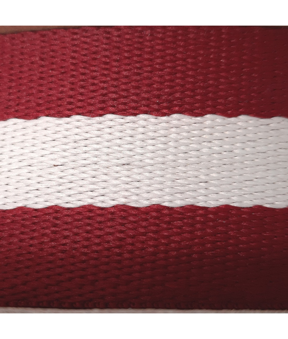 Cinta Mochila Listas Algodón Rojo
