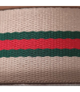 Cinta Mochila Listas Algodón Beige