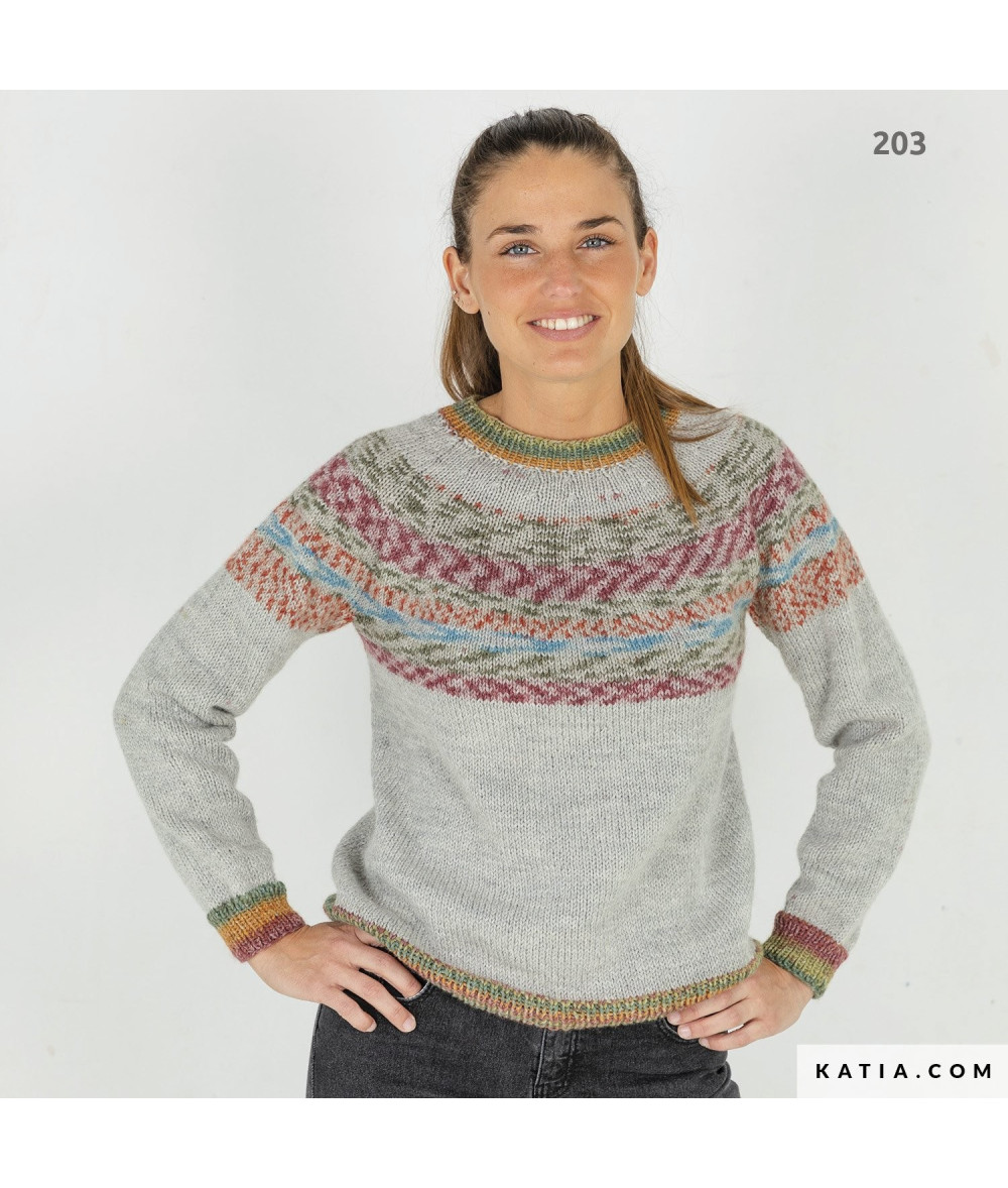Patrón Jersey Mujer Circular - Patrones Gratuitos