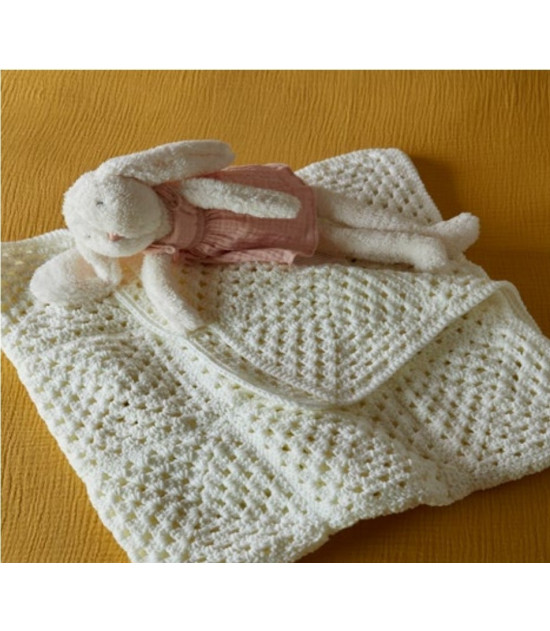 
                                                                                            Patrón Manta Bebé Crochet
                                                                                    