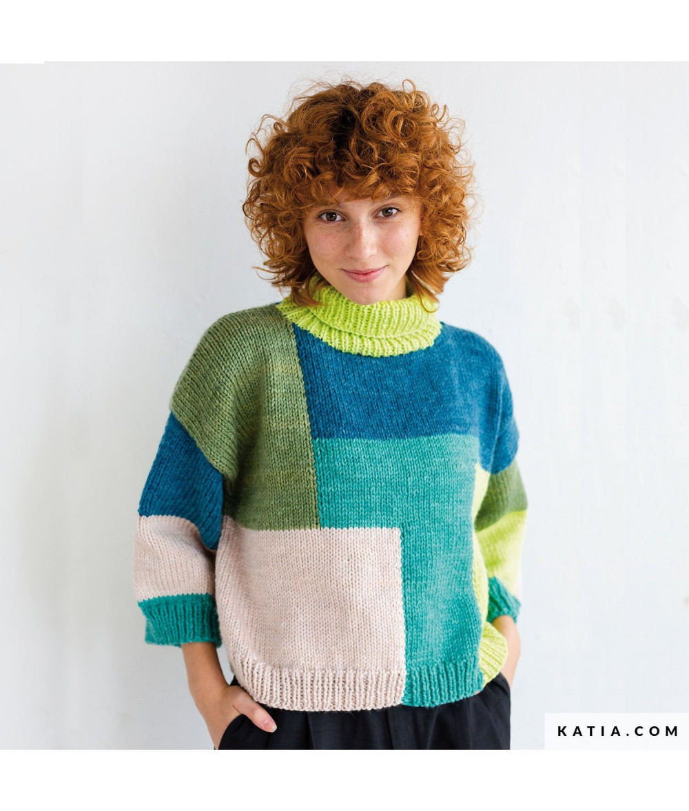 Patrón Jersey Patchwork - Patrones Gratuitos
