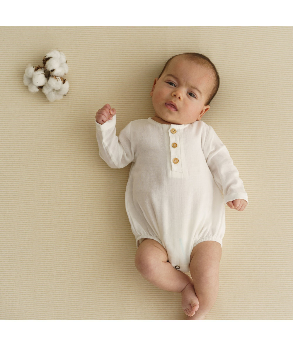 Purest Cotton Mousseline Raw White