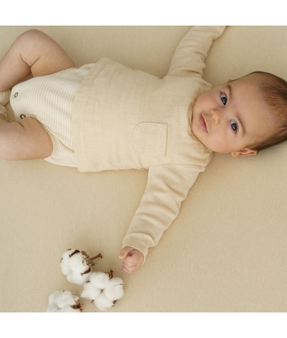 Purest Cotton Mousseline Light Brown