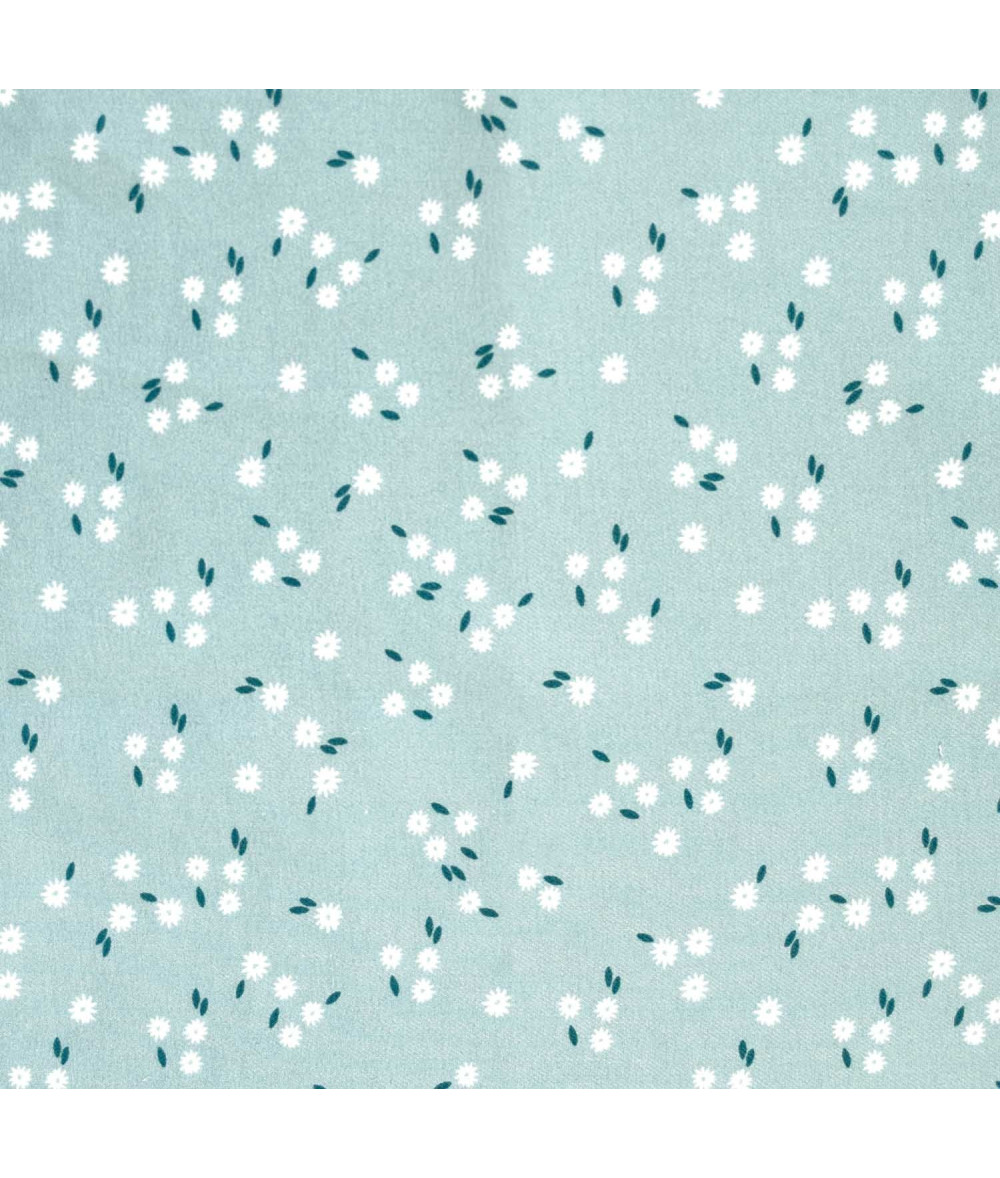 Tela Viyela Cotton Print Little Blue Flowers