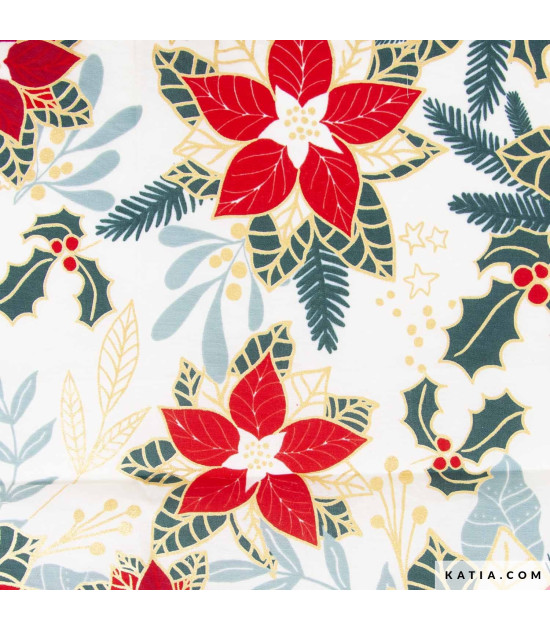 
                                                                                            Tela Xmas Poplin Poinsettia
                                                                                    