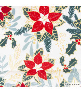 Tela Xmas Poplin Poinsettia