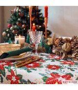 Tela Xmas Poplin Poinsettia