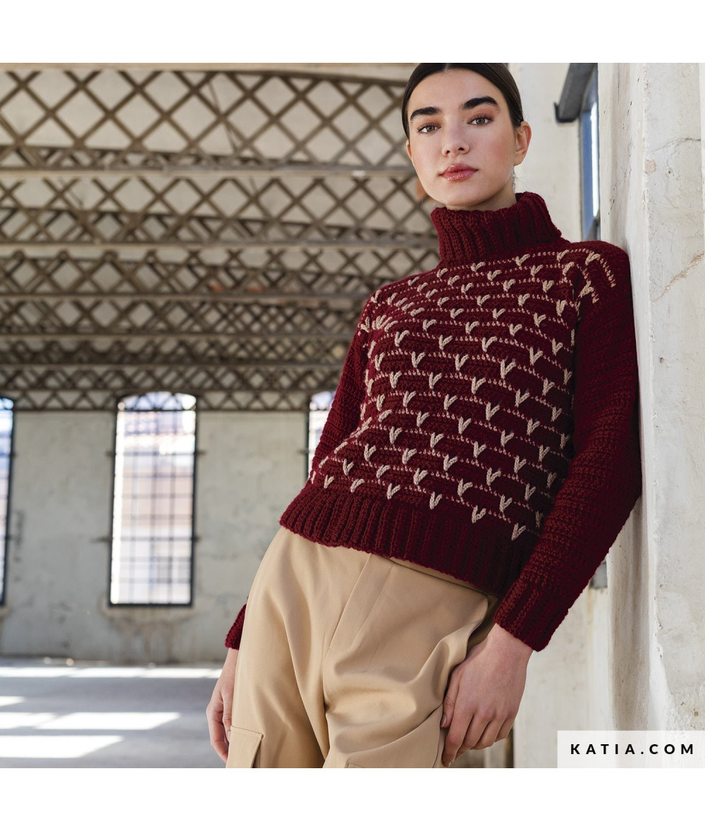 Patrón Jersey Crochet Espiga - Patrones Gratuitos