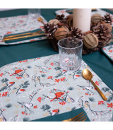 Tela Popelín Xmas Birds