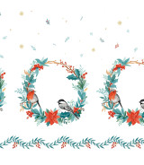 Tela Canvas Xmas Birds Placed