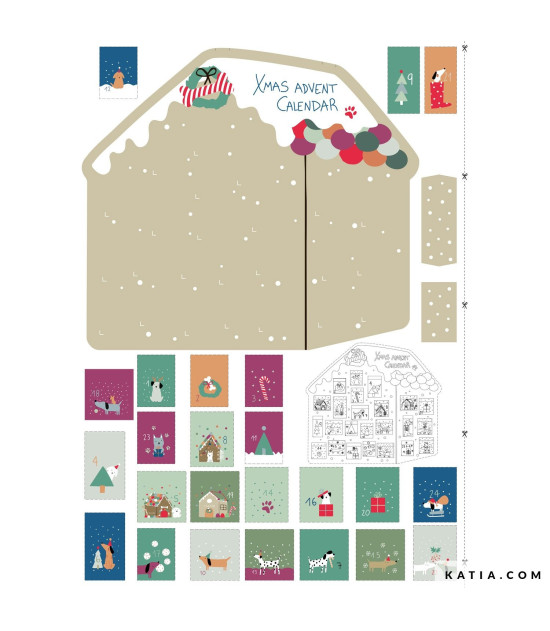 
                                                                                            Panel Tela Canvas Slim Noël Dogs Calendar
                                                                                    