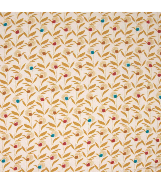 Tela Viscosa Retro Flowers