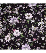 Tela Viscose Twill Pink Winter Flowers