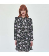 Tela Viscose Twill Pink Winter Flowers