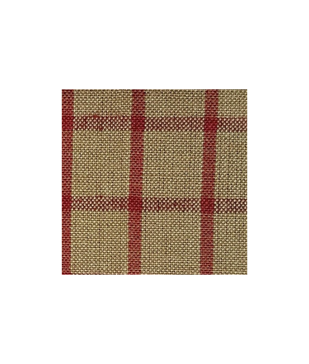 Tela Tramado Americano Willson Cuadros Granate - Patchwork