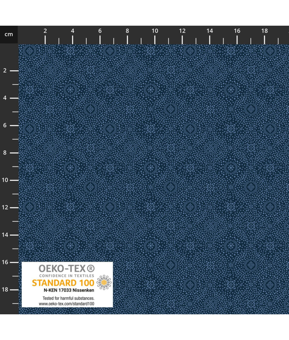 Tela Tiny Mixture Azul Oscuro