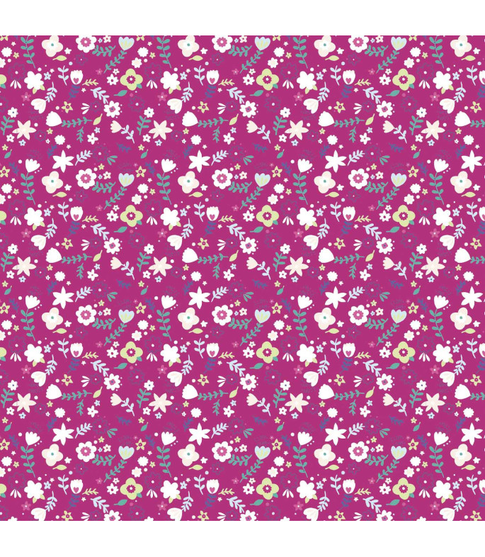 Popelín Tropica Flowers