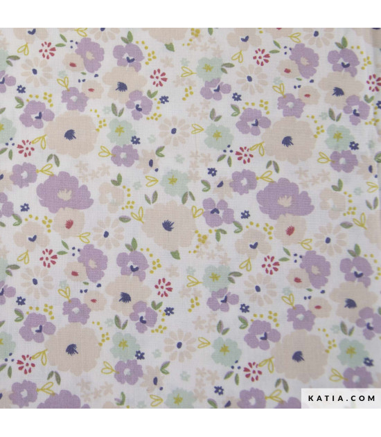 
                                                                                            Popelín Light Print Lilac Flowers
                                                                                    