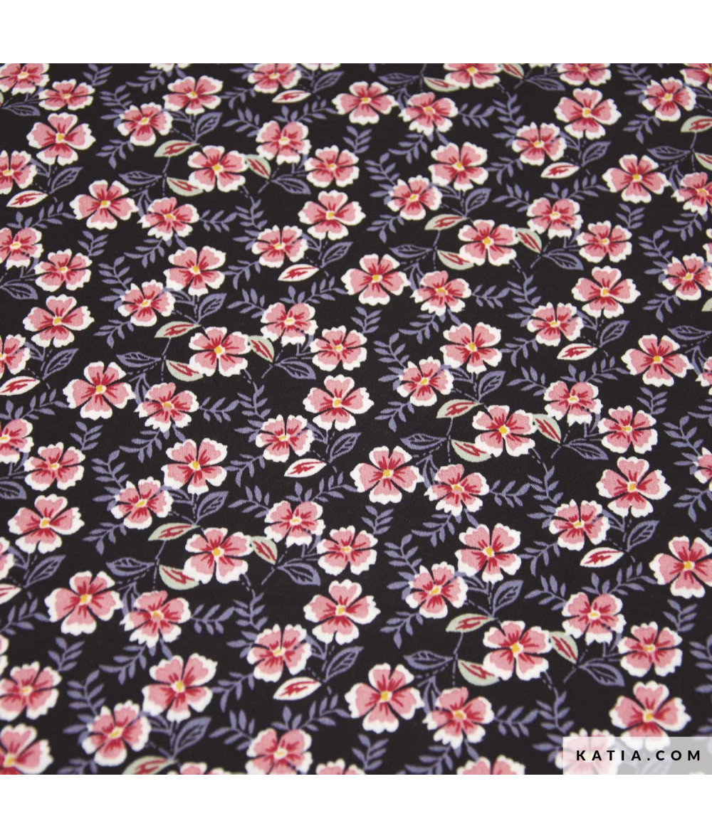 Viscosa Print Summer Night Flowers
