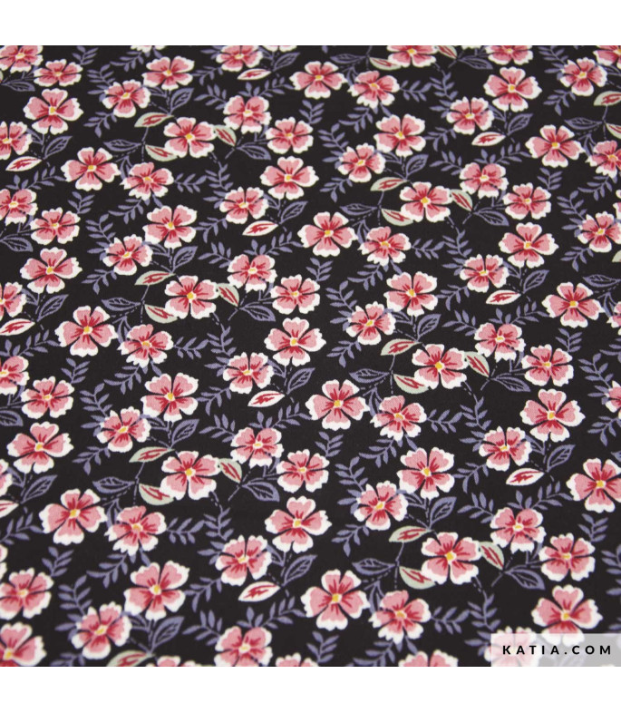 Viscosa Print Summer Night Flowers