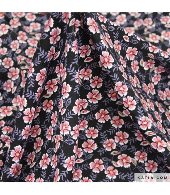 Viscosa Print Summer Night Flowers