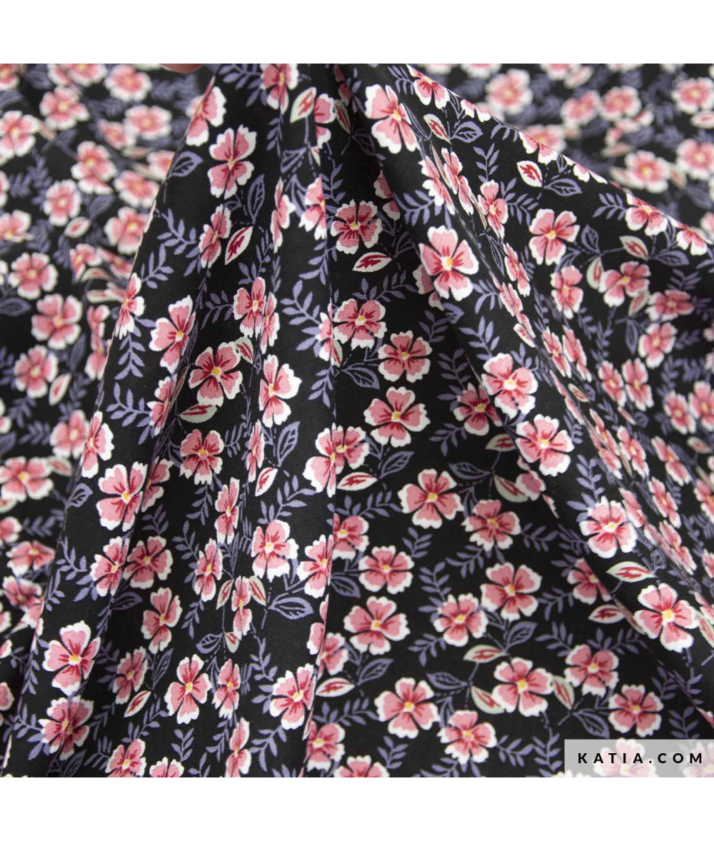Viscosa Print Summer Night Flowers