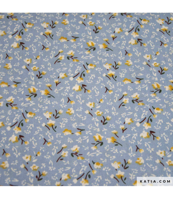 Viscosa Print Azalea Blue