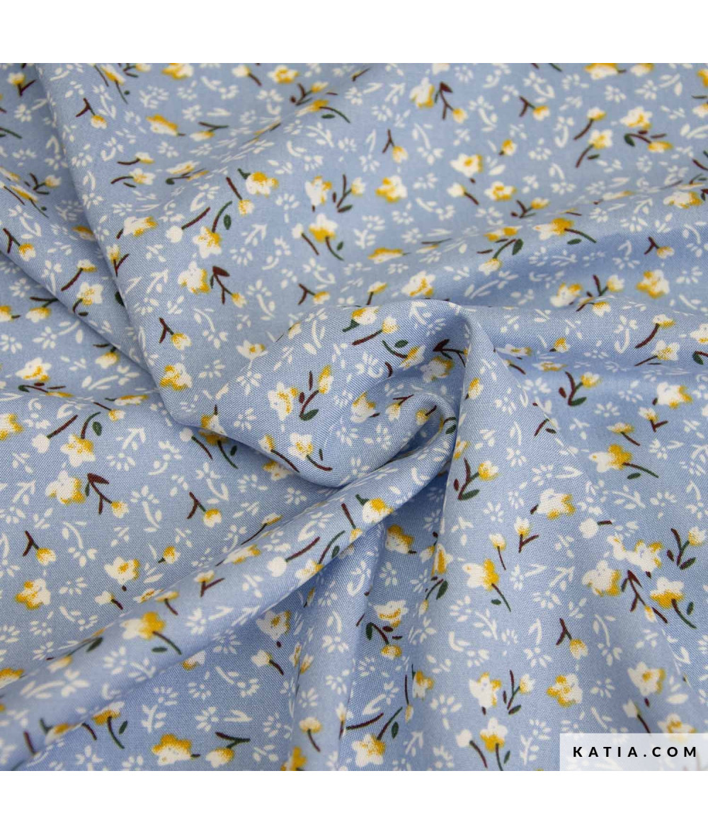 Viscosa Print Azalea Blue