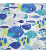 Tela plastica Cotton Laminated PU Tropical Neon Sea