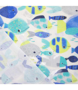 Tela plastica Cotton Laminated PU Tropical Neon Sea