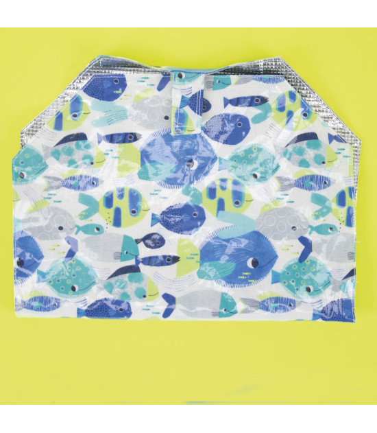 Tela plastica Cotton Laminated PU Tropical Neon Sea