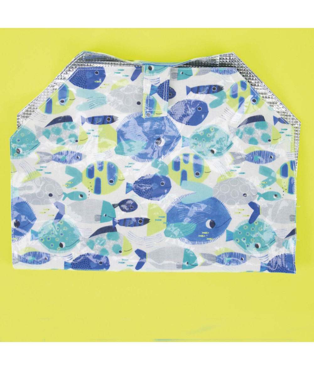 Tela plastica Cotton Laminated PU Tropical Neon Sea