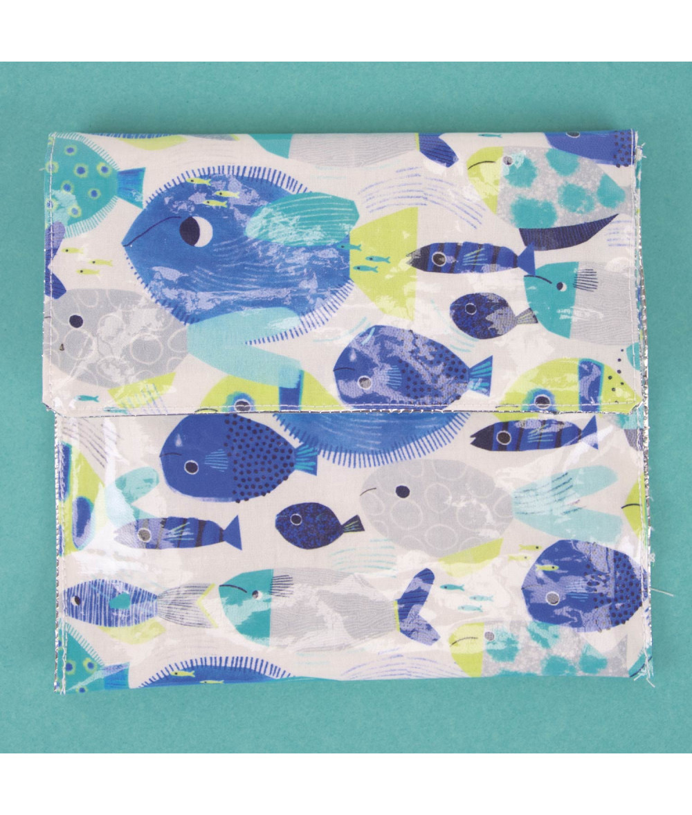 Tela plastica Cotton Laminated PU Tropical Neon Sea