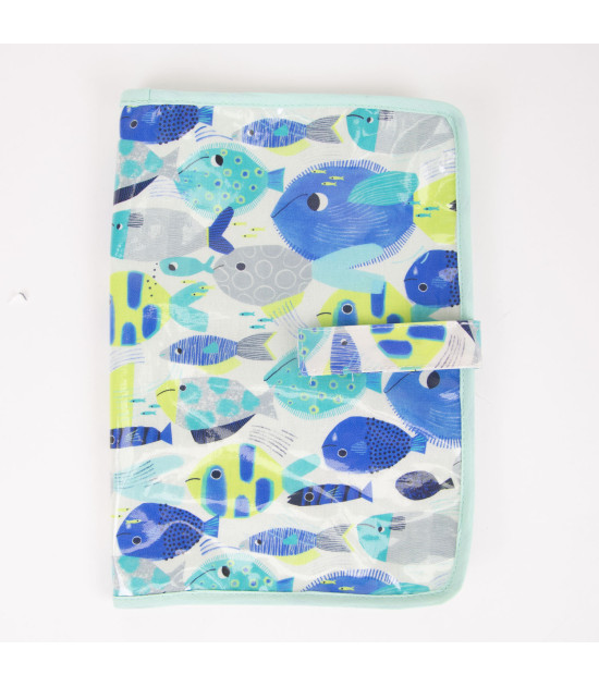 Tela plastica Cotton Laminated PU Tropical Neon Sea