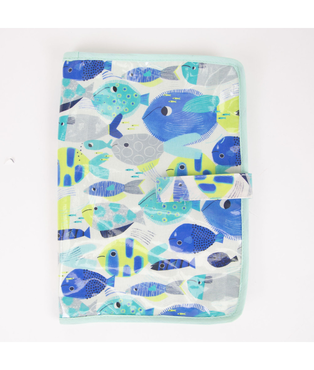 Tela plastica Cotton Laminated PU Tropical Neon Sea