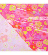 Tela plastica Cotton Laminated PU Tropical Fuchsia