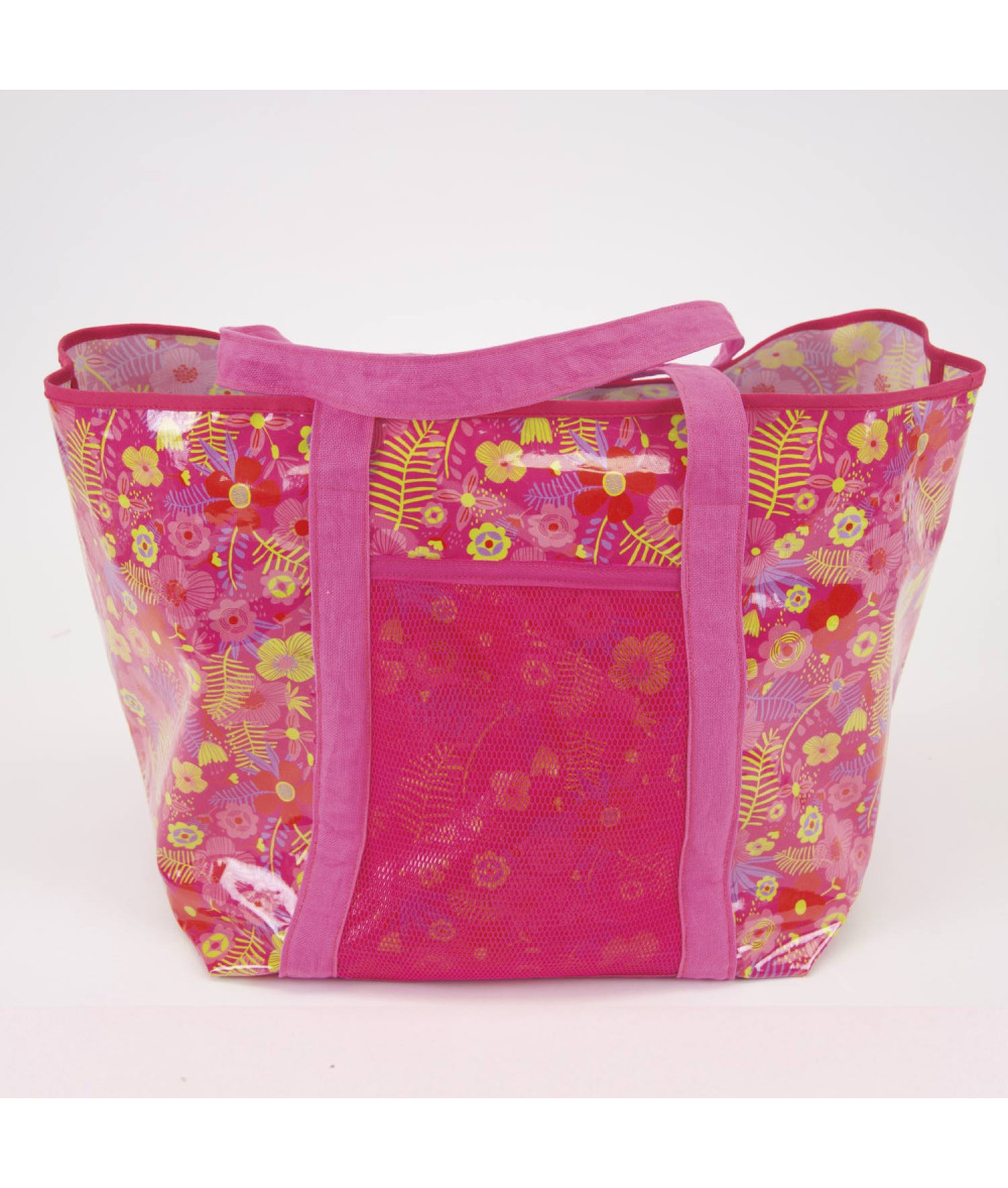 Tela plastica Cotton Laminated PU Tropical Fuchsia