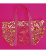 Tela plastica Cotton Laminated PU Tropical Fuchsia