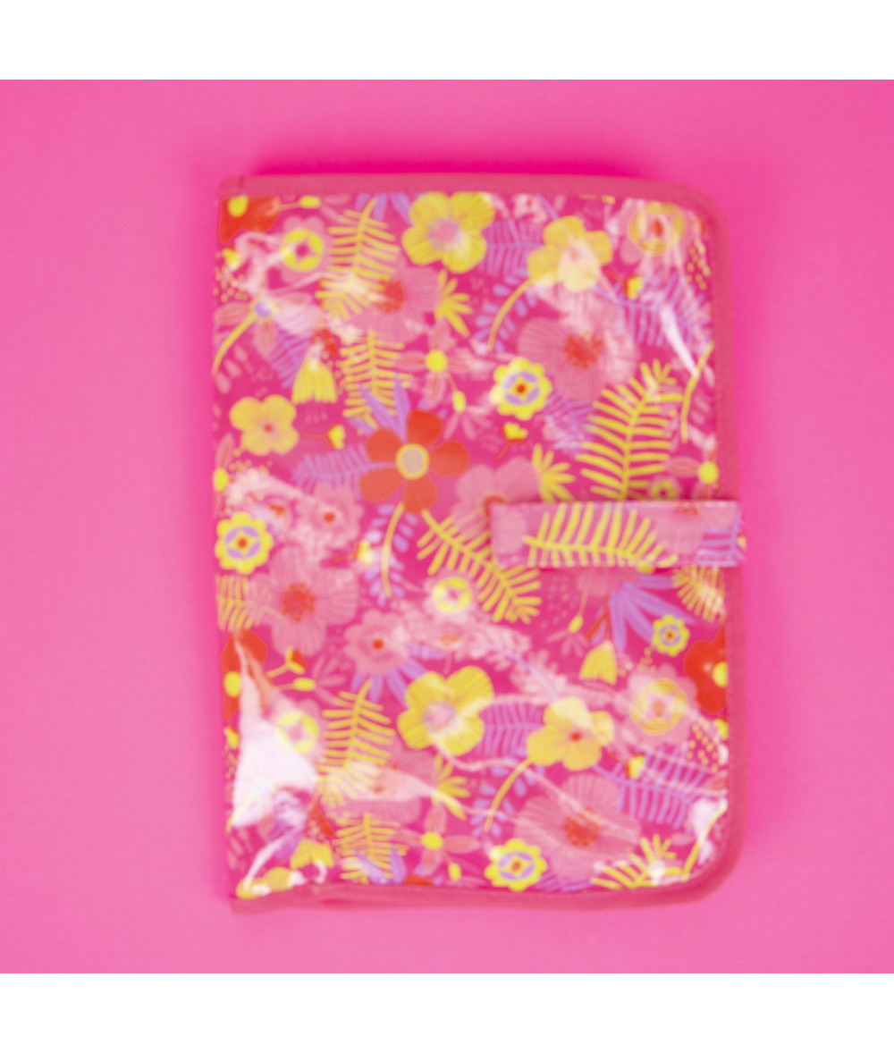 Tela plastica Cotton Laminated PU Tropical Fuchsia