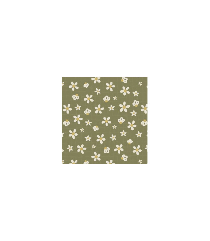 Tela Good Boy ´N´Kitty Flores Verde