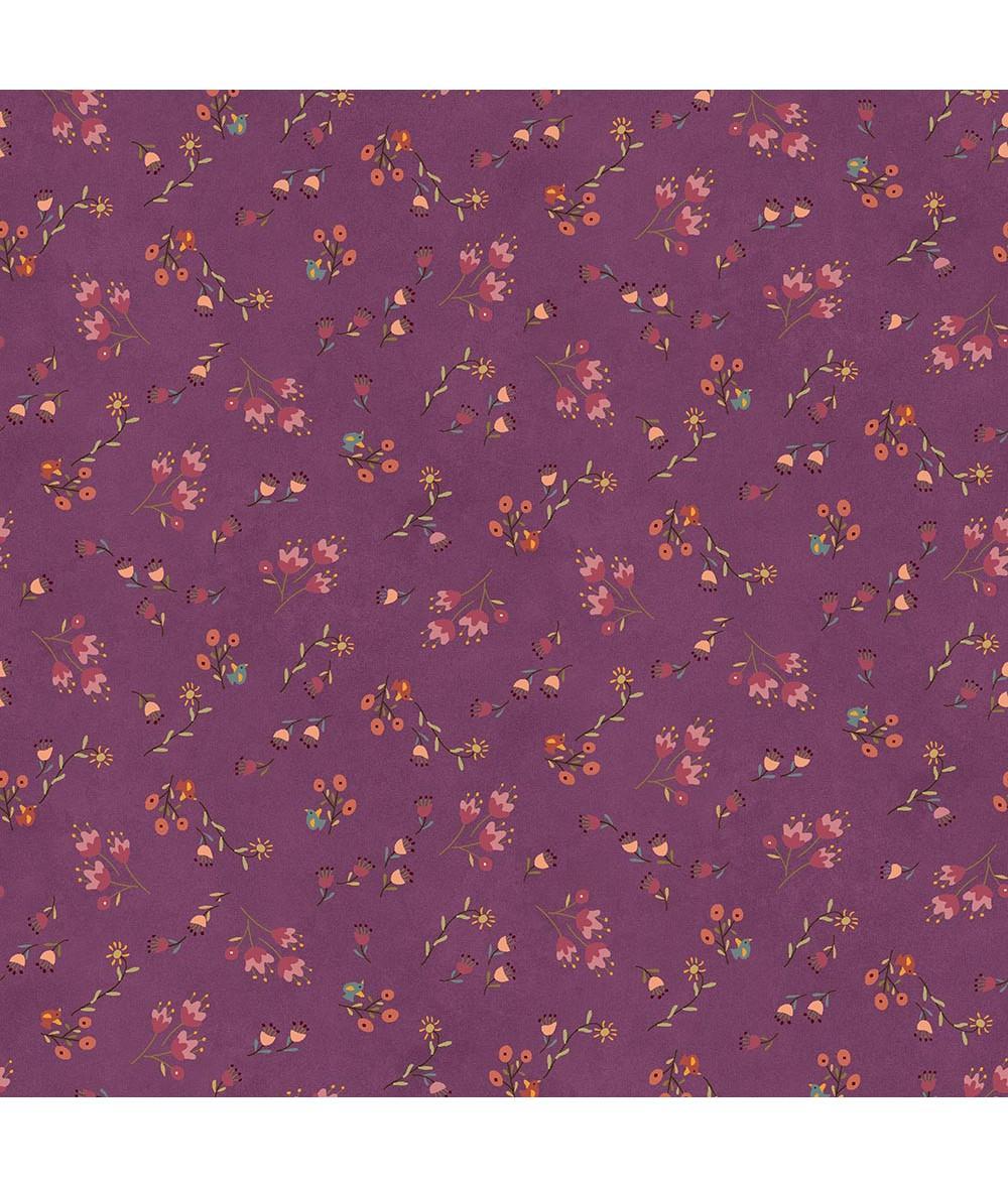 Tela colección Gift of Grateful Praise Flores Morada