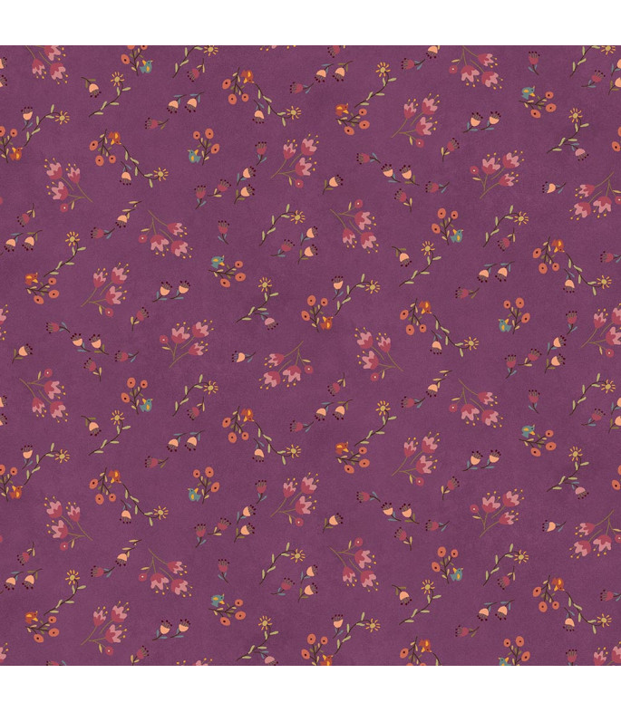 Tela colección Gift of Grateful Praise Flores Morada