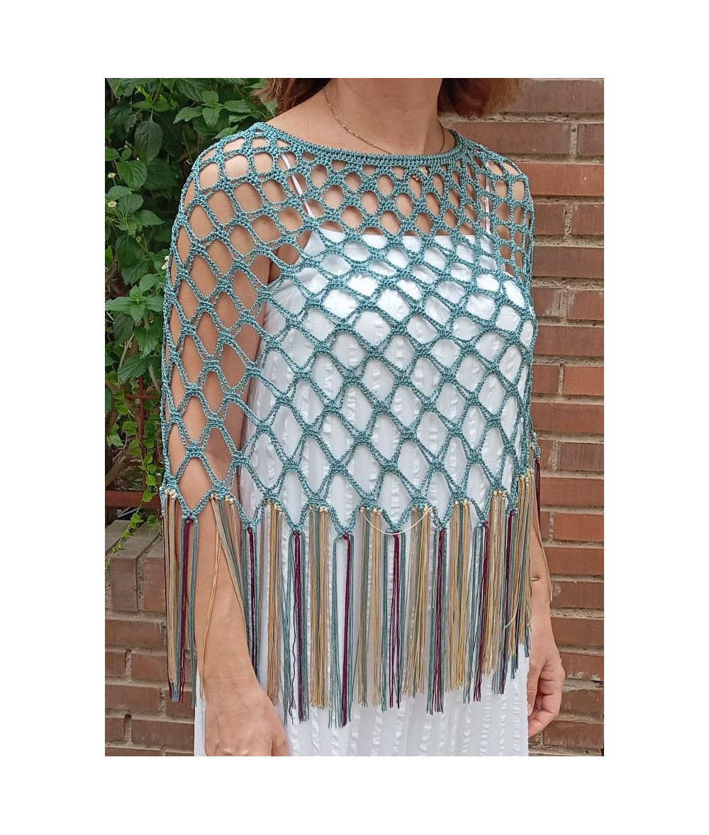 Kit Poncho Crochet Cuquillo
