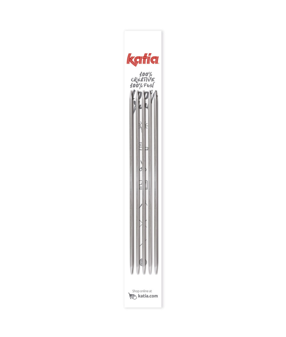 Agujas doble punta aluminio 20cm