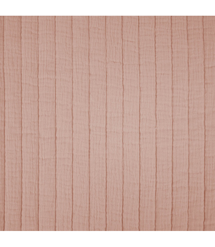 Tela Muselina acolchada en color rosa